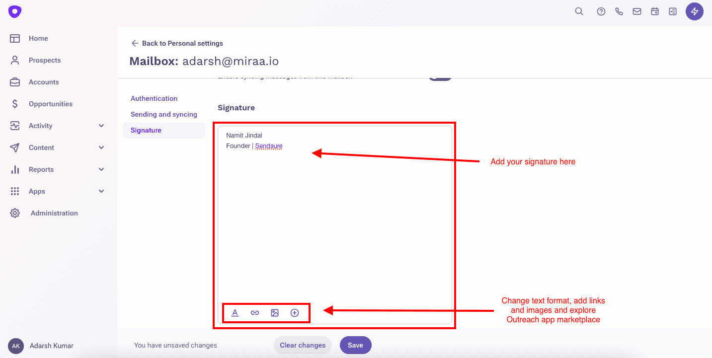 How to Change Email Signature in Outreach to Match Your Brand Voice