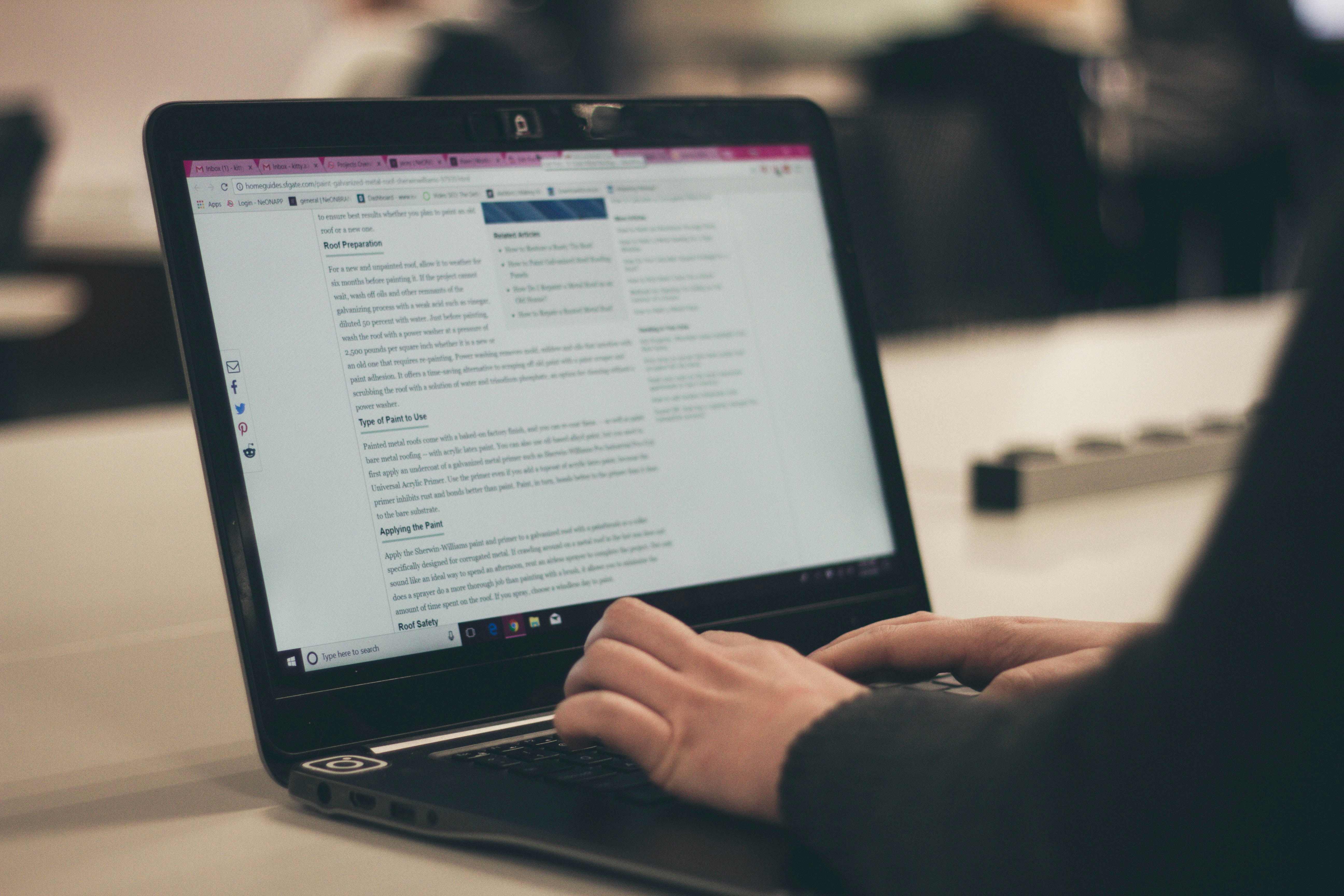 person typing - Email Outreach Best Practices