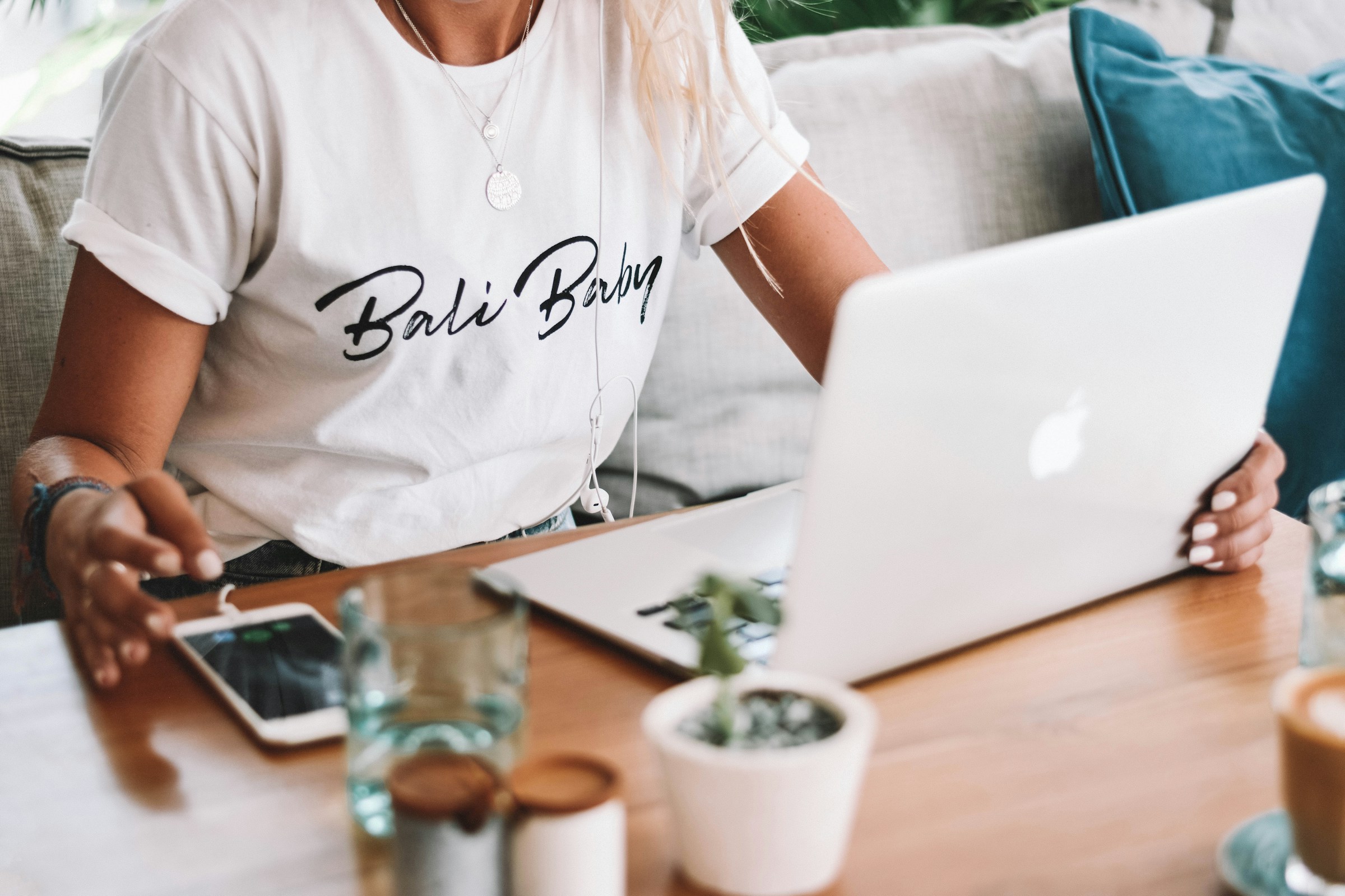 woman infront of laptop - Email Personalization Tools
