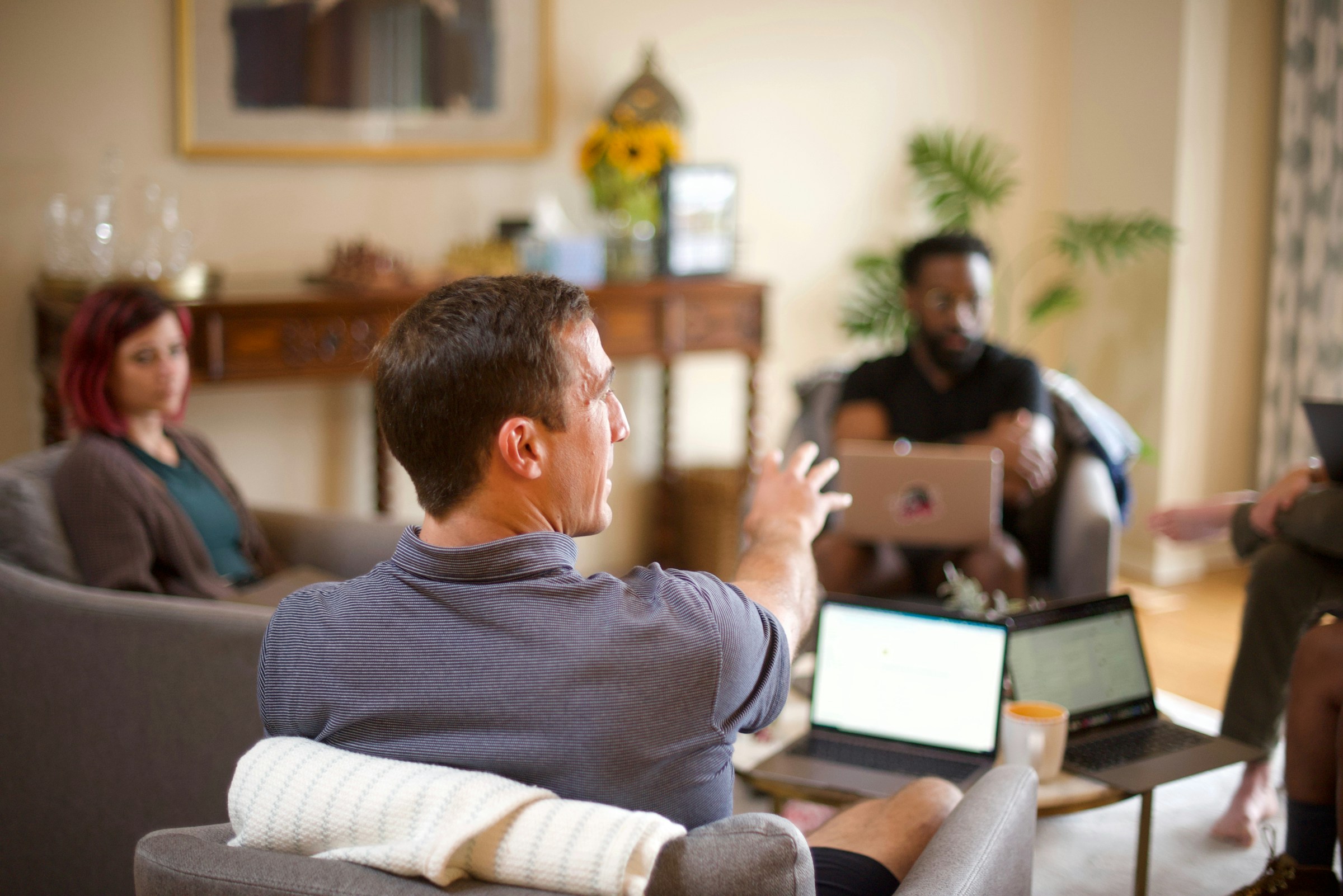 man in a meeting - Omnichannel Lead Generation 