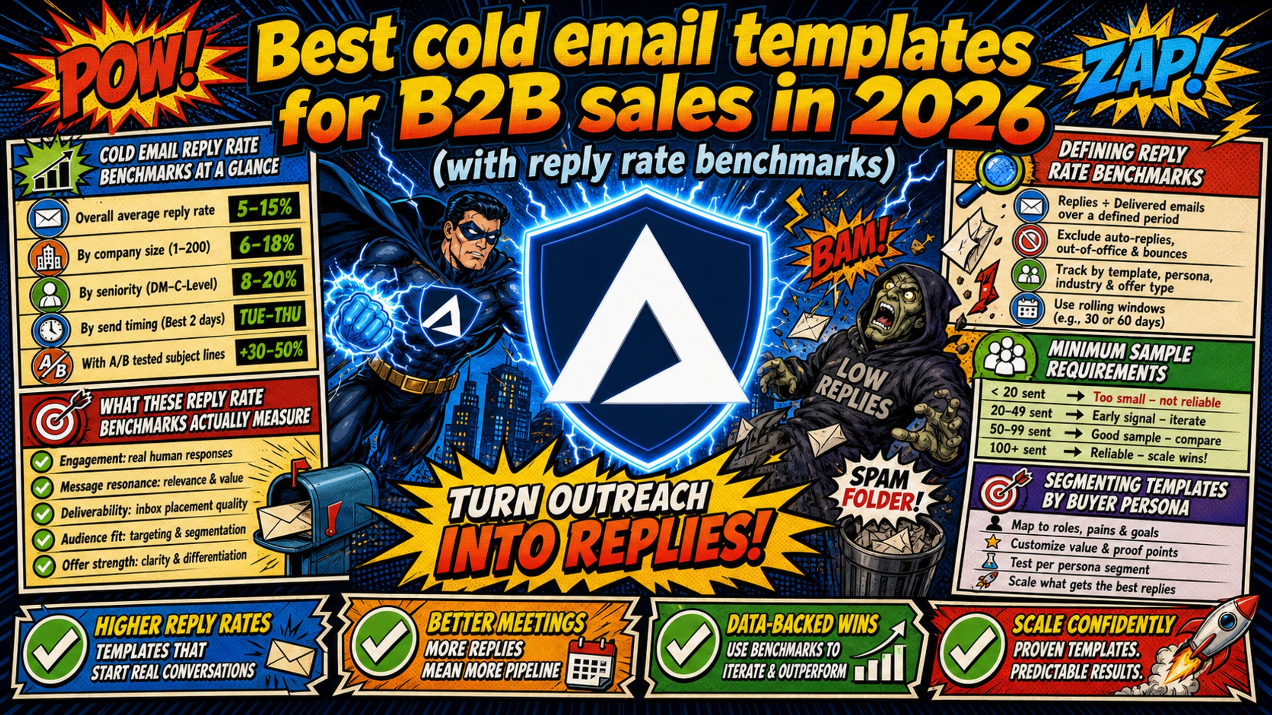 Best cold email templates for B2B sales in 2026 (with reply rate benchmarks)