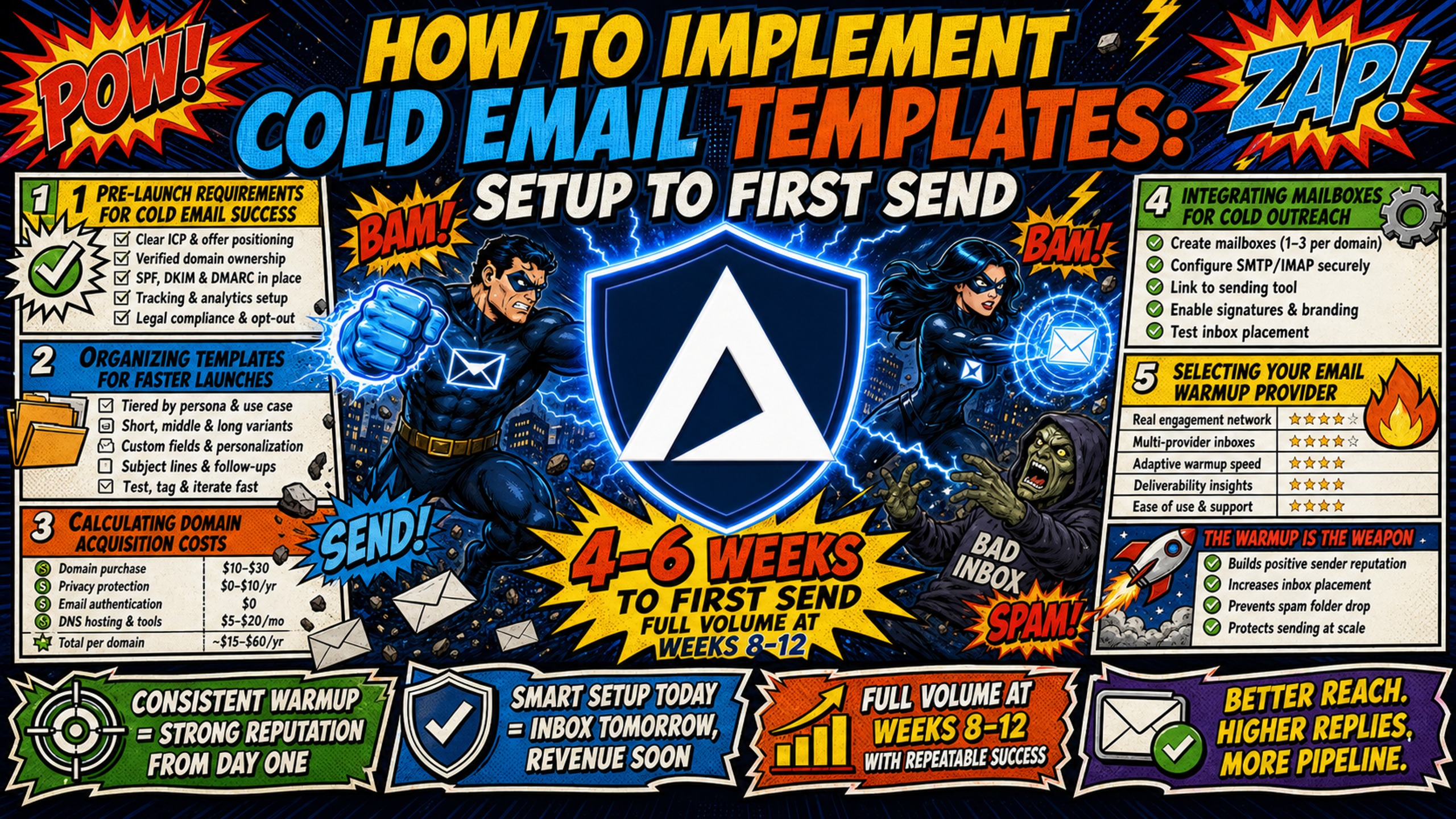 How to implement cold email templates: setup to first send