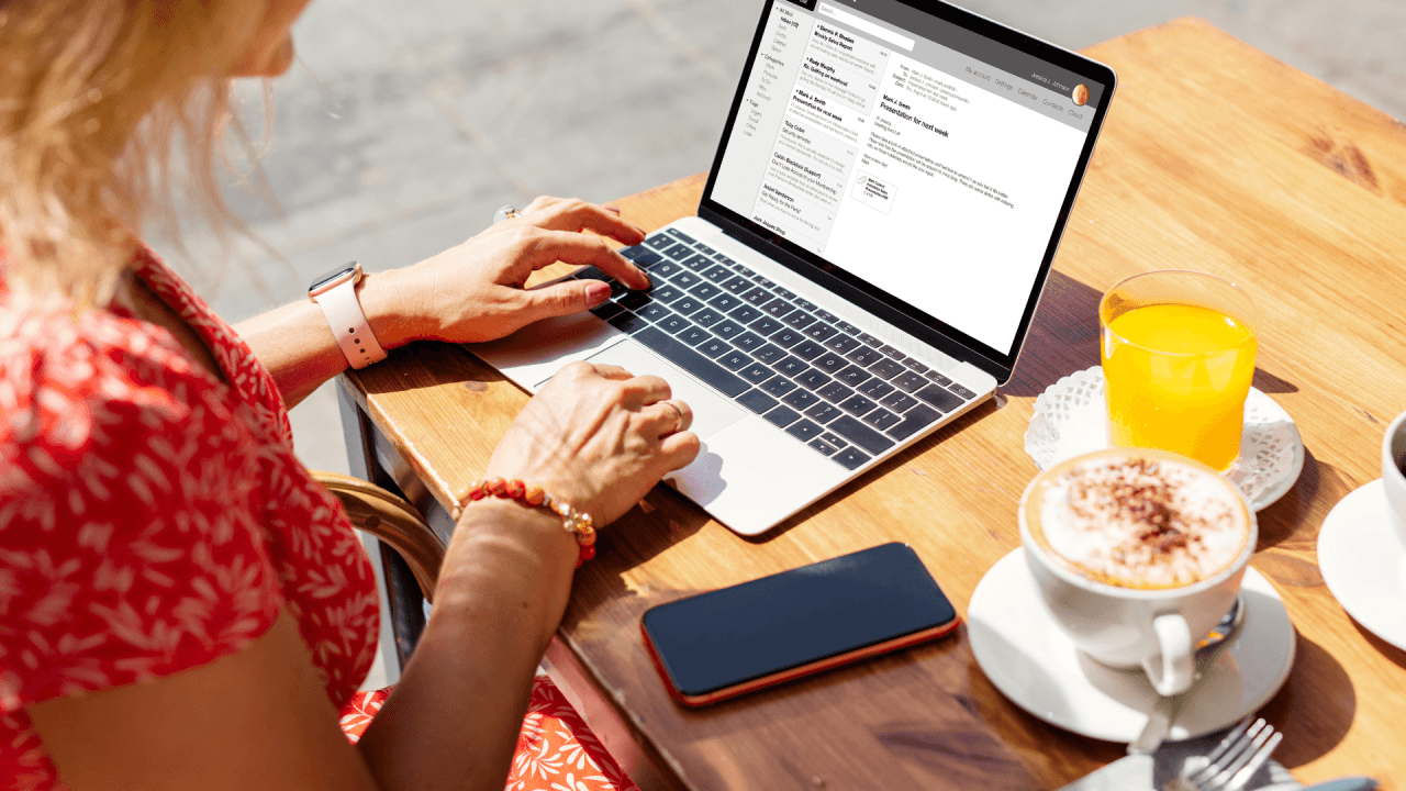 woman sending emails - PR Pitch Email Example