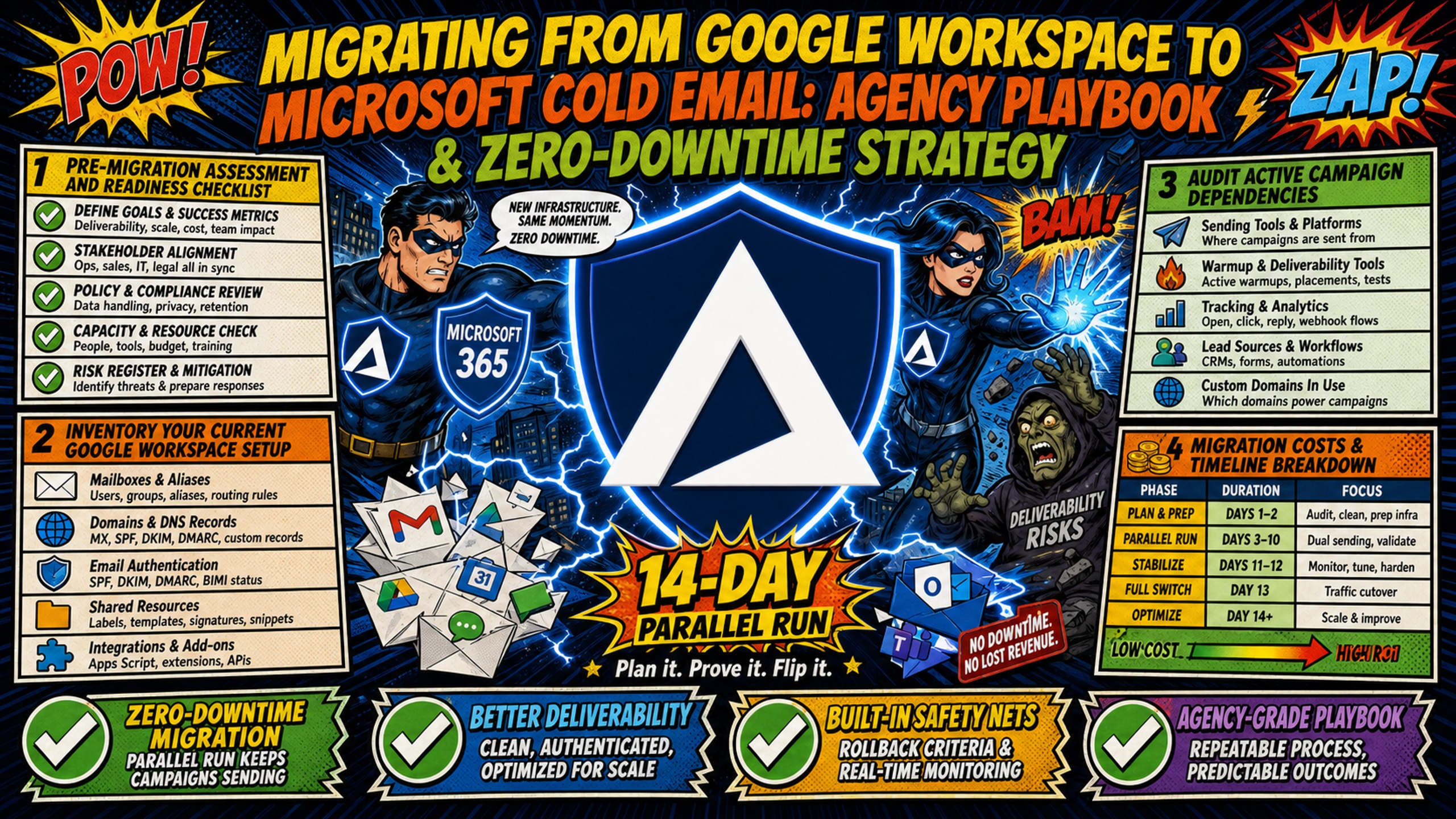 Migrating from Google Workspace to Microsoft cold email: agency playbook & zero-downtime strategy